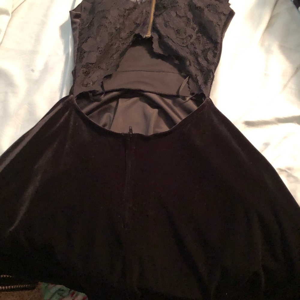 Black velvet dress